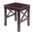 Pemberly Row 3-Piece Transitional Solid Wood Nesting Table in Cappuccino