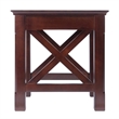 Pemberly Row 3-Piece Transitional Solid Wood Nesting Table in Cappuccino