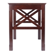Pemberly Row 3-Piece Transitional Solid Wood Nesting Table in Cappuccino