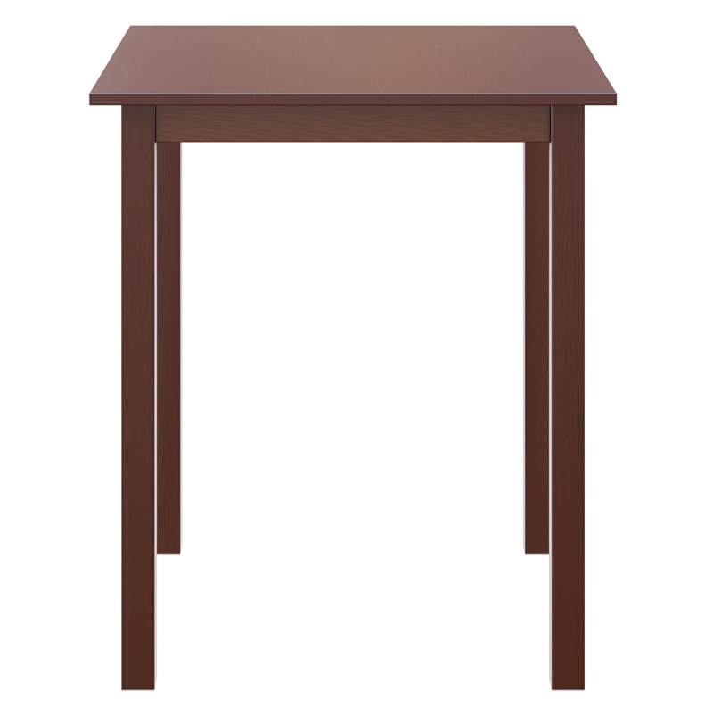 Pemberly Row Square Transitional Solid Wood Pub Table in Antique Walnut
