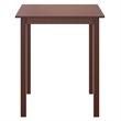 Pemberly Row Square Transitional Solid Wood Pub Table in Antique Walnut
