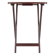 Pemberly Row Rectangle Transitional Solid Wood TV Table in Walnut (Set of 4)
