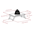 Pemberly Row Solid Wood Lap Desk Flip Top w/ Drawer and Foldable Legs in Walnut