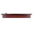 Pemberly Row Solid Wood Lap Desk Flip Top w/ Drawer and Foldable Legs in Walnut