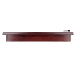 Pemberly Row Solid Wood Lap Desk Flip Top w/ Drawer and Foldable Legs in Walnut