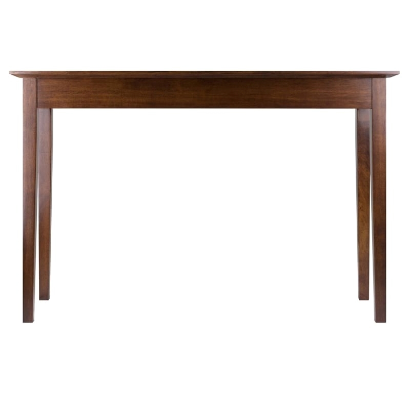 Pemberly Row Transitional Solid Wood Console Table with 1 Drawer in Walnut