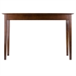 Pemberly Row Transitional Solid Wood Console Table with 1 Drawer in Walnut