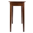 Pemberly Row Transitional Solid Wood Console Table with 1 Drawer in Walnut