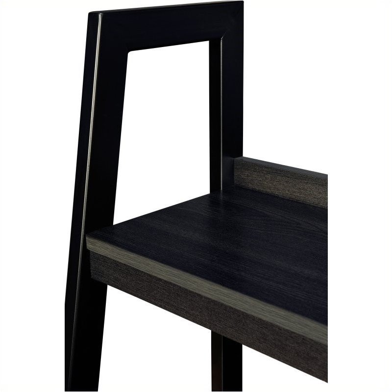 Pemberly Row 4 Shelf Ladder Bookcase in Black (Set of 2)