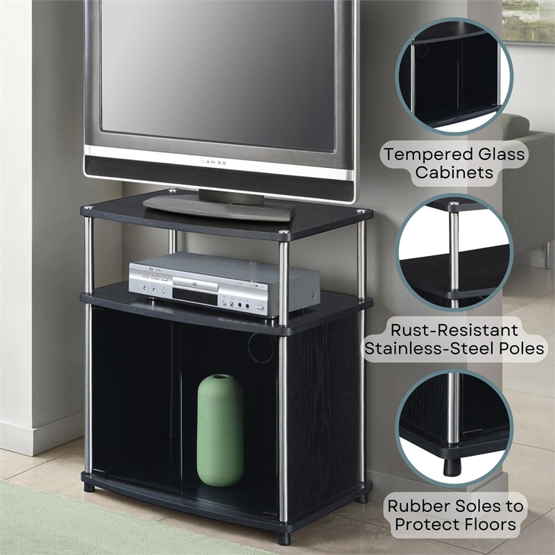 Pemberly Row Transitional Wood TV Stand for TVs up to 27