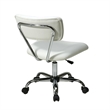 Pemberly Row Modern Vinyl Seat Height Adjustment Task Office Chair in White