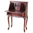 Pemberly Row Small Secretary Desk in Dual Walnut
