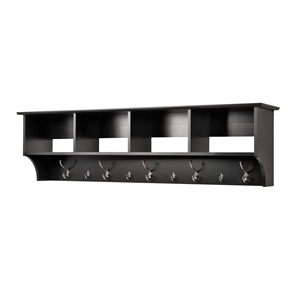 Pemberly Row Wall Hanging Coat Rack in Black