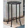 Pemberley Row Wrought Iron Antique Black Table Circle Weatherproof 15