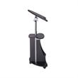 Pemberly Row Deluxe Height Adjustable Laptop Cart in Black