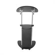 Pemberly Row Sit-to-Stand Rolling Laptop Cart With Storage in Black