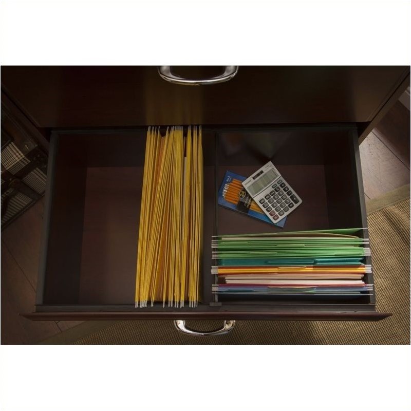 Pemberly Row Engineered Wood 2-Drawers Lateral File Cabinet in Harvest Cherry