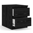 Pemberly Row 2 Drawer Wood Nightstand in Black Woodgrain