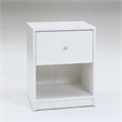 Pemberly Row 1-Drawer Contemporary Engineered Wood Nightstand in White