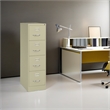 Pemberley Row Metal Beige Filing Cabinet Vertical 4-Drawer 52