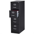 Pemberley Row Metal Black Filing Cabinet Vertical Lockable 52