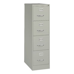 Pemberly Row Modern 4-Drawers Vertical Gray Metal Filing Cabinet Pre-assembled