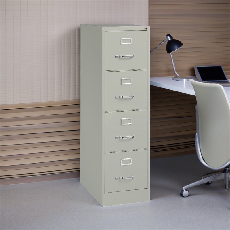 Pemberly Row Modern 4-Drawer Vertical Metal Filing Cabinet
