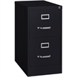 Pemberly Row Modern 2-Drawers Vertical Black Metal Filing Cabinet Pre-assembled
