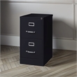 Pemberly Row Modern 2-Drawers Vertical Black Metal Filing Cabinet Pre-assembled