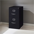 Pemberly Row Modern 2-Drawers Vertical Black Metal Filing Cabinet Pre-assembled