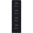 Pemberly Row Modern 4-Drawers Vertical Black Metal Filing Cabinet Pre-assembled