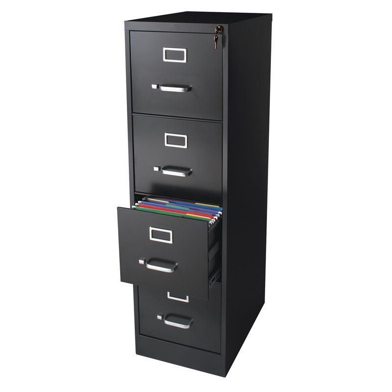 Pemberly Row 2 Drawer File Cabinet in Black 