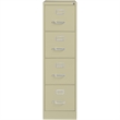 Pemberly Row 4 Drawers Vertical Beige Metal Filing Cabinet Pre-assembled
