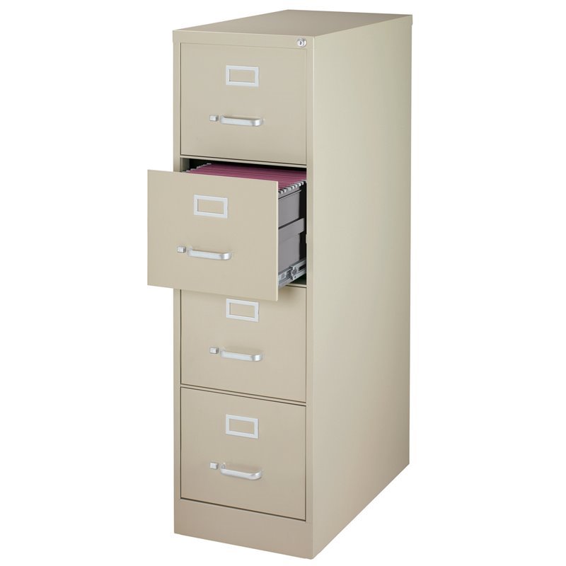 Pemberly Row 4 Drawer Letter File Cabinet in Putty