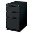 Pemberly Row 3 Drawers Vertical Black Metal Filing Cabinet Pre-assembled
