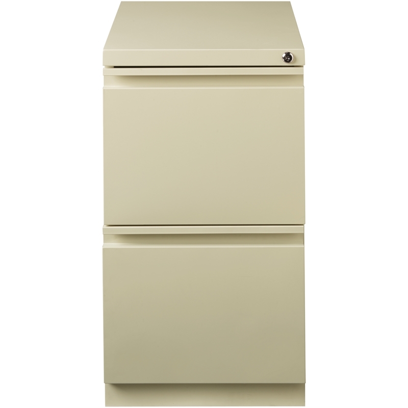Pemberly Row 2 Drawers Vertical Beige Metal Filing Cabinet Pre-assembled