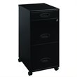 Pemberly Row 3 Drawers Vertical Black Metal Filing Cabinet Pre-assembled