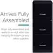 Pemberly Row Modern 3-Drawers Vertical Black Metal Filing Cabinet Pre-assembled