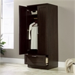 Pemberly Row Modern Engineered Wood Wardrobe Armoire with 1-Drawer in Dakota Oak