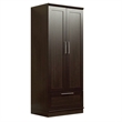 Pemberly Row Modern Engineered Wood Wardrobe Armoire with 1-Drawer in Dakota Oak