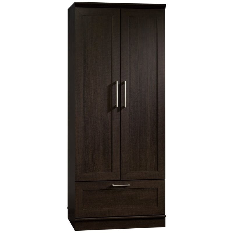 Pemberly Row Modern Engineered Wood Wardrobe Armoire with 1-Drawer in Dakota Oak