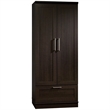 Pemberly Row Modern Engineered Wood Wardrobe Armoire with 1-Drawer in Dakota Oak