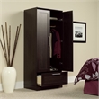 Pemberly Row Modern Engineered Wood Wardrobe Armoire with 1-Drawer in Dakota Oak