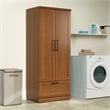 Pemberly Row 2-Drawer Wood Wardrobe Armoire with Drawer in Sienna Oak