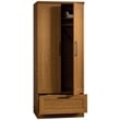 Pemberly Row 2-Drawer Wood Wardrobe Armoire with Drawer in Sienna Oak
