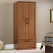 Pemberly Row 2-Drawer Wood Wardrobe Armoire with Drawer in Sienna Oak