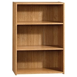 pemberly row modern engineered wood 3-shelf bookcase