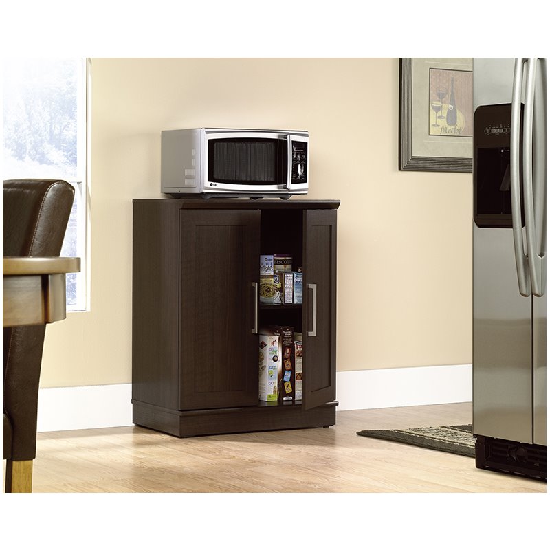Pemberly Row Engineered Wood Base Storage Cabinet in Dakota Oak