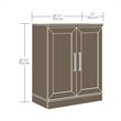 Pemberly Row Engineered Wood Base Storage Cabinet in Dakota Oak