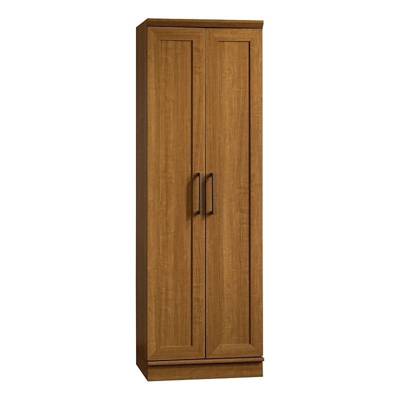 Pemberly Row Mid-Century Engineered Wood Storage Cabinet in Oak